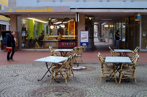 Caféborde i Hamm