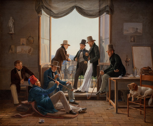 Constantin Hansen: Et selskab af danske kunstnere i Rom, 1837 Constantin Hansen: Et selskab af danske kunstnere i Rom, 1837