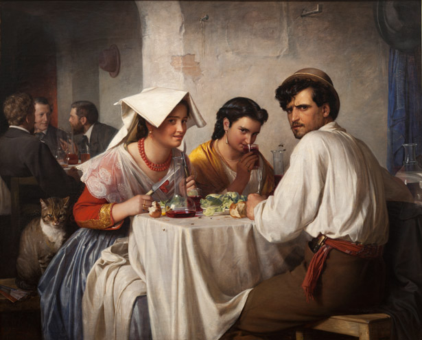 Carl Bloch: Fra et romersk osteria, 1866 Carl Bloch: Fra et romersk osteria, 1866