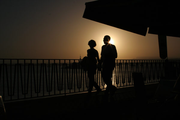 Solen går ned over Siracusa