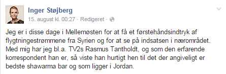 Inger Støjberg i Jordan