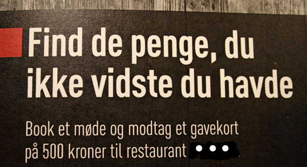 Brev fra sparekassen Brev fra sparekassen