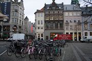 Parked bicycles