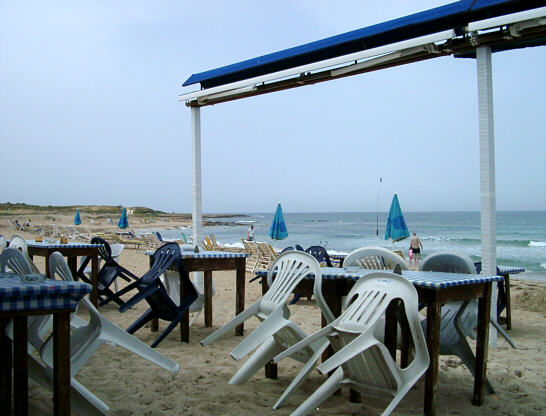 Den offentlige strand i Paphos