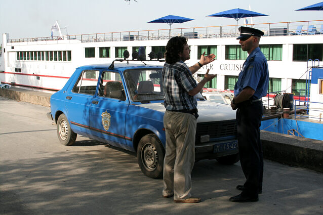 Serbian policeman in Novi Sad