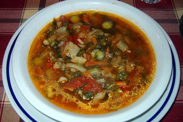 Minestrone p&aring; Taverna Naxos