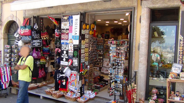 Souvenirshop i Taormina