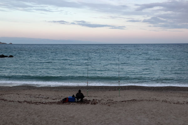 Lystfisker i Giardini Naxos