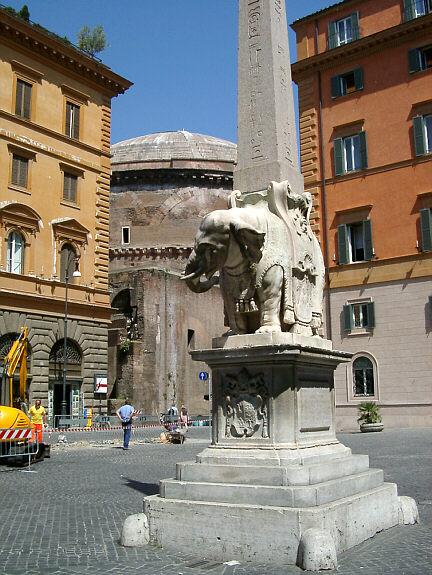 Bernini's elephant in Piazza Minerva