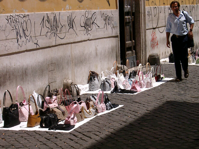 Gadehandel i Via della Lungaretta