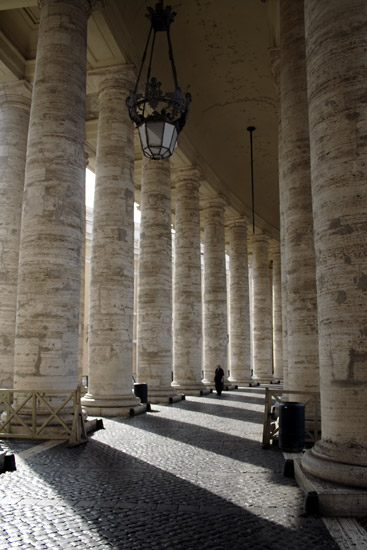 Row of Columns outside St. Peter's Basilica
