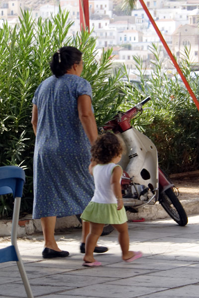 Woman and child in Pothia