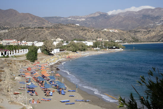 Badestranden i Pigadia, Karpathos.