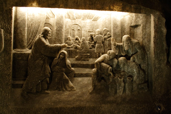 Relief i Wieliczka saltminen