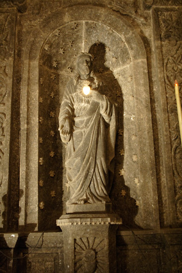 Skulptur i Wieliczka saltminen
