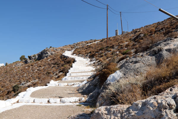 Trappen til borgen p� Leros