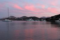 Solnedgang Panteli Bay