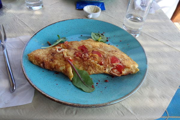Delikat omelet p� Zorbas