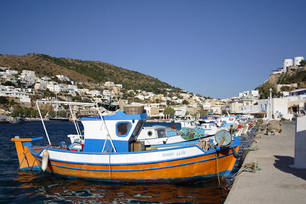 Fishing boats in Panteli in Leros