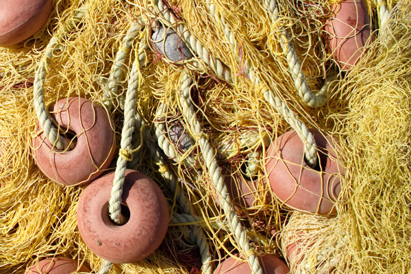 Fishing net in Panteli in Leros