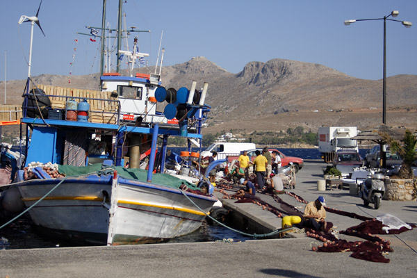 Fishing boat in Agia Marina in Leros