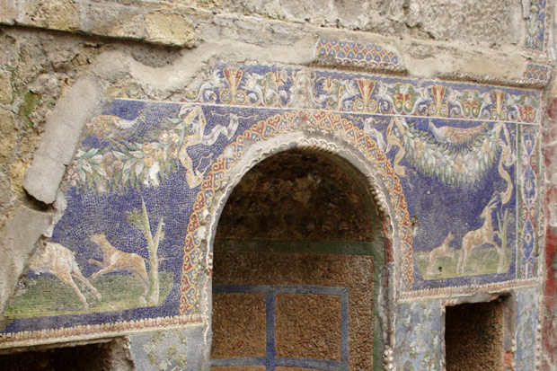 V&aelig;gmosaik i Herculaneum