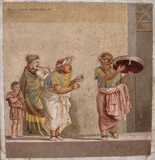 Romersk mosaik fra Pompeii eller Herculaneum