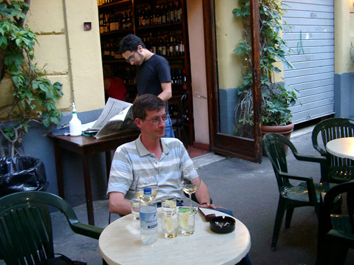 Eric p&aring; Enoteca Trastevere i Rom