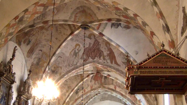Kalkmalerier i S&aelig;by kirke