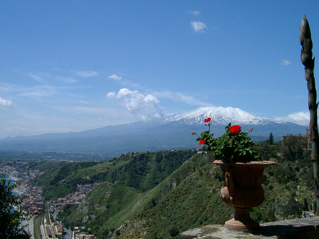 Etna set fra Taormina