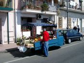 Greengrocer with his car