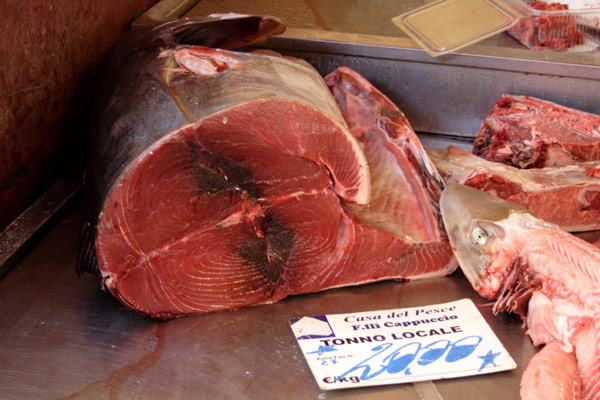 Tunfisk p&aring; markedet i Siracusa
