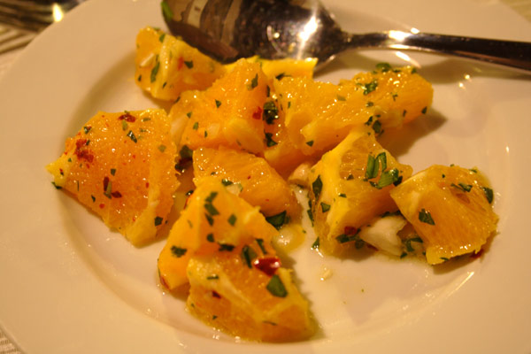 Appelsinsalat, en siciliansk specialitet