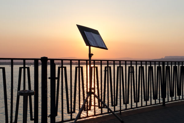 Solnedgang p� menuen