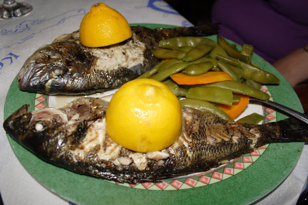 Grillet fisk p&aring; Telendos