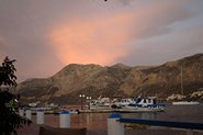 Rosa aftenhimmel over Kalymnos