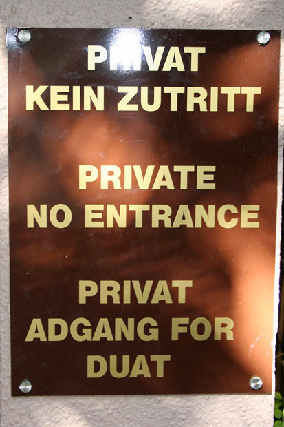 Adgang forbudt skilt i Loro Parque