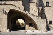 Parti fra Rhodos' gamle by uden turister