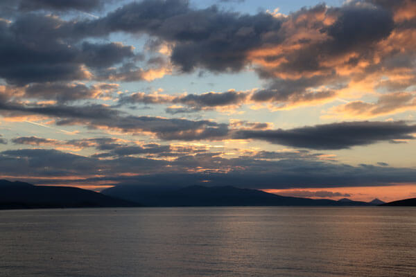 Solopgang i Tolo set fra altanen